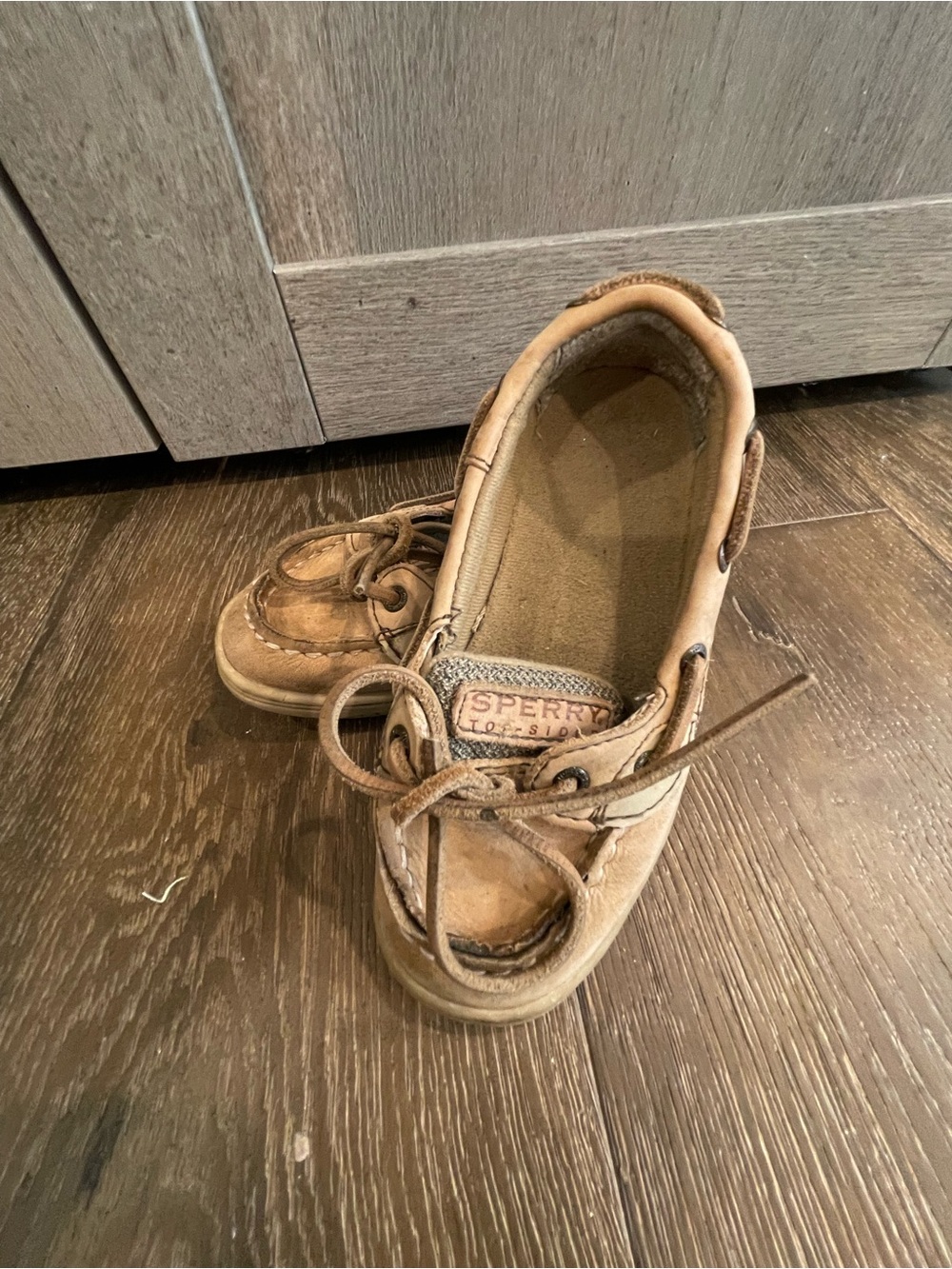 Sperry Kids Light Brown Leather Moccasin Boat Shoes
